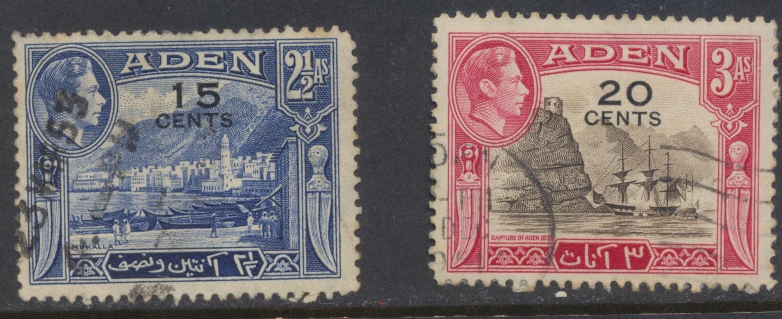 Aden Stamps19371951; SG13/4,16/26,29,30,36/41,43,44 Used + Mint