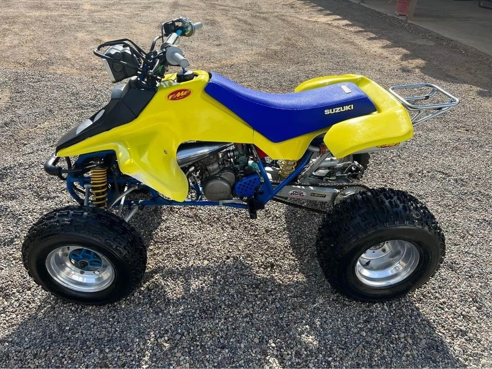 Cubierta de asiento Suzuki LT 250R 1985-1986 estilo pinza azul Quadracer 250 #214 Foto 3 de 4