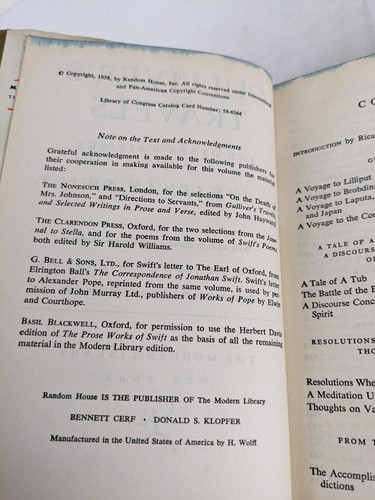 Gulliver's travels & other writings by Jonathan Swift 1958 Hardcover - Picture 15 of 18