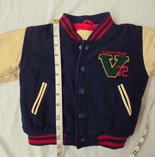 Vintage GAP Kids Wool / Leather Varsity Team Varsity Jacket Korea - Picture 7 of 8