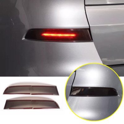 2pc ABS Rear Fog Lamp Panel Cover Trim Smoked Black Fit For BMW X5 G05 2019-2023