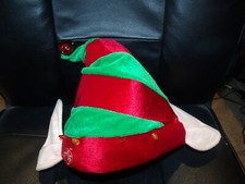 Christmas Red Green Adult ELF Light Up HAT Big Ears