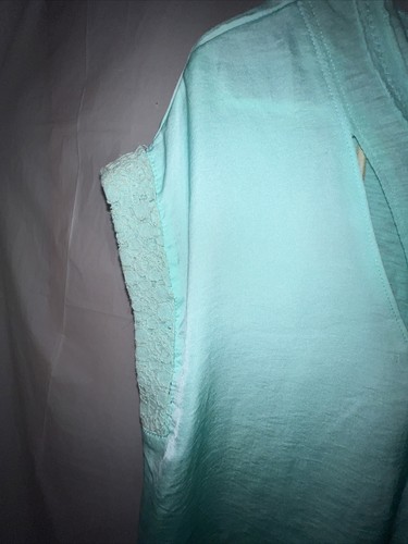 Democracy Damen Mütze Ärmel T-Shirt V-Ausschnitt/Schlitz vorne neuwertig grün Medium neu mit Etikett - Bild 5 von 10