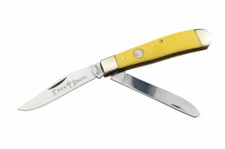 Boker Traditional Series 2.0 Trapper Yellow Delrin Pocket Knife D2 - 110834