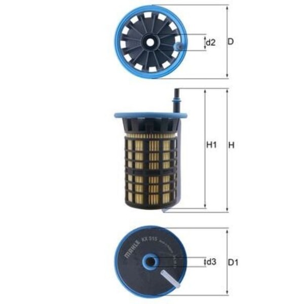 Kraftstofffilter Mahle KX 515 FüR Peugeot CitroëN Boxer Jumper II-image
