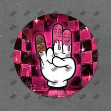 The Shocker Adult Humor Gag Pink Tile Sticker S1056