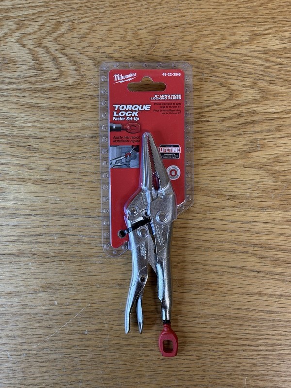 Milwaukee 6" Torque Lock Long Nose Locking Pliers 48-22-3506