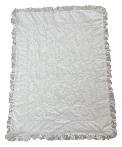 Vintage Baby Dreams Crib Comforter Quilt Blanket White Safari Green Pastel *READ - Picture 2 of 12