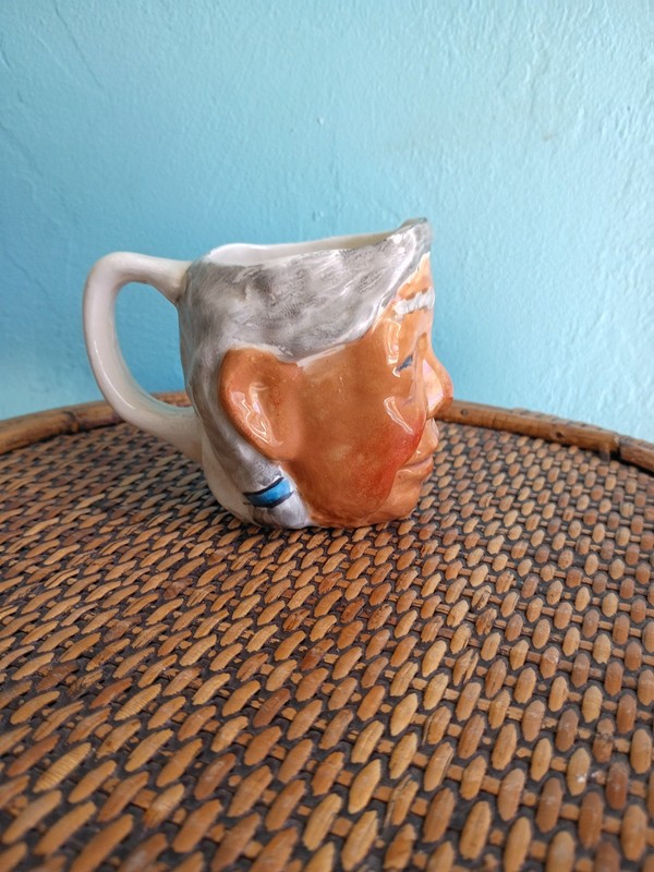 C Alan Johnson signed ceramic, 1960 Esther Creamer cup mug, hard to find item