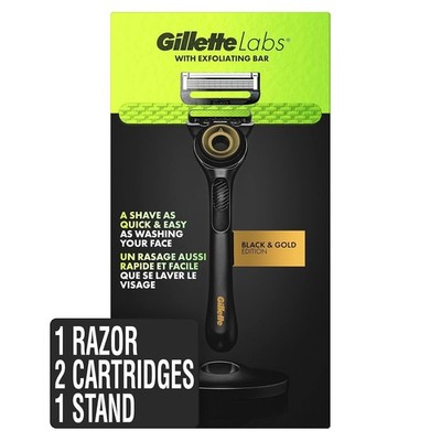 Gillette Labs Mens Razor Shaving Kit 2 Refills Premium Magnetic Stand
