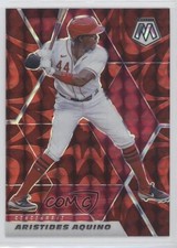 2021 Panini Mosaic Reactive Red Mosaic Prizm Aristides Aquino #98 0h28