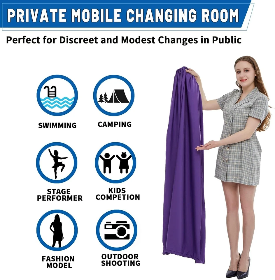 Tienda Vestuario Portátil - Cubre para Cambiar Ropa, Apta para Playa... Foto 4 de 4