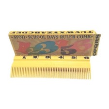 Vintage 1970s Avon School Days 6 Ruler Comb w...