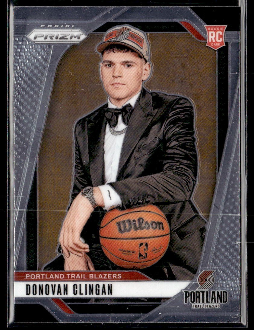 2024-25 Panini Prizm Donovan Clingan Image Variation RC #221 Trail Blazers