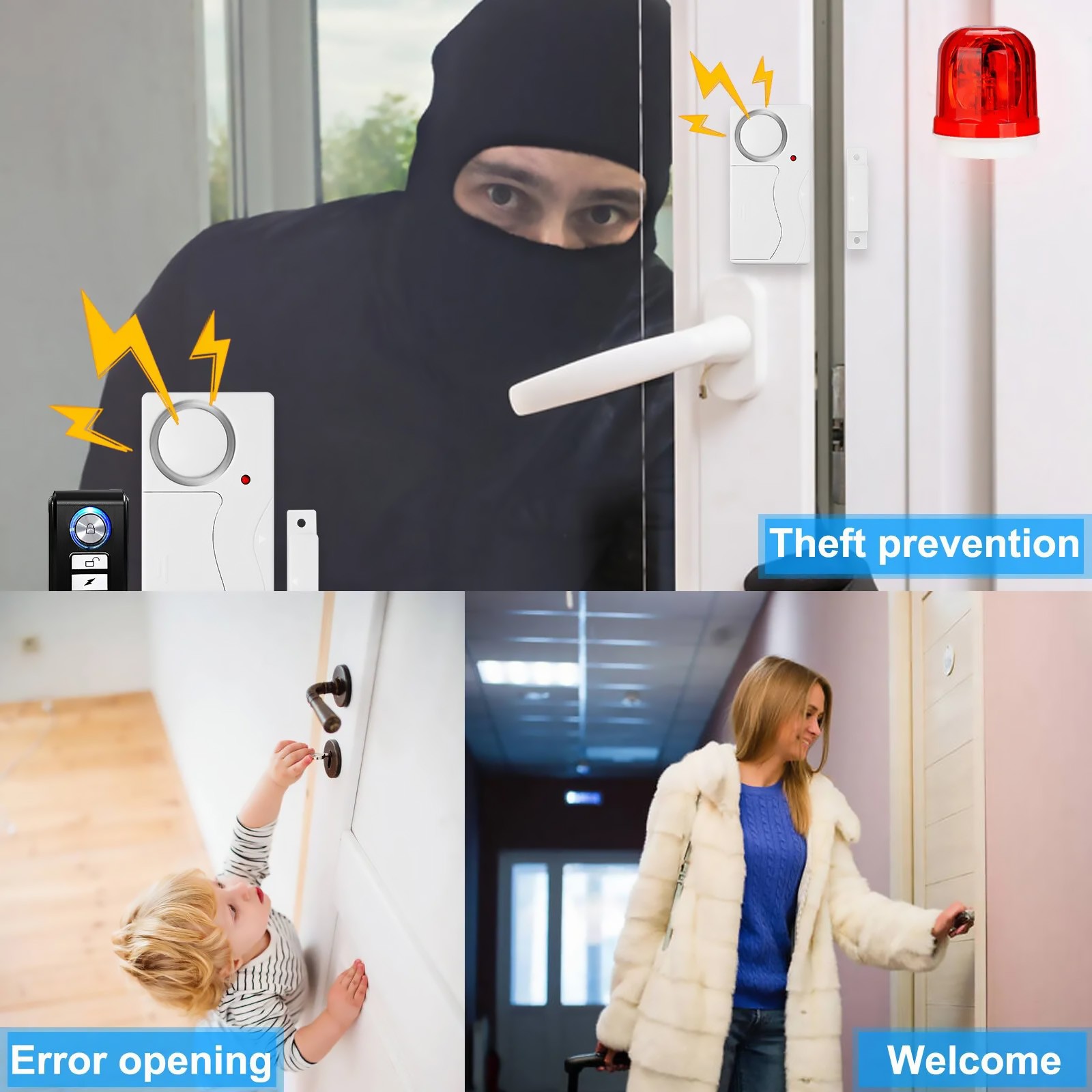 433MHz Door Window Sonsor Entry Home Security Wireless Remote Control Alarm