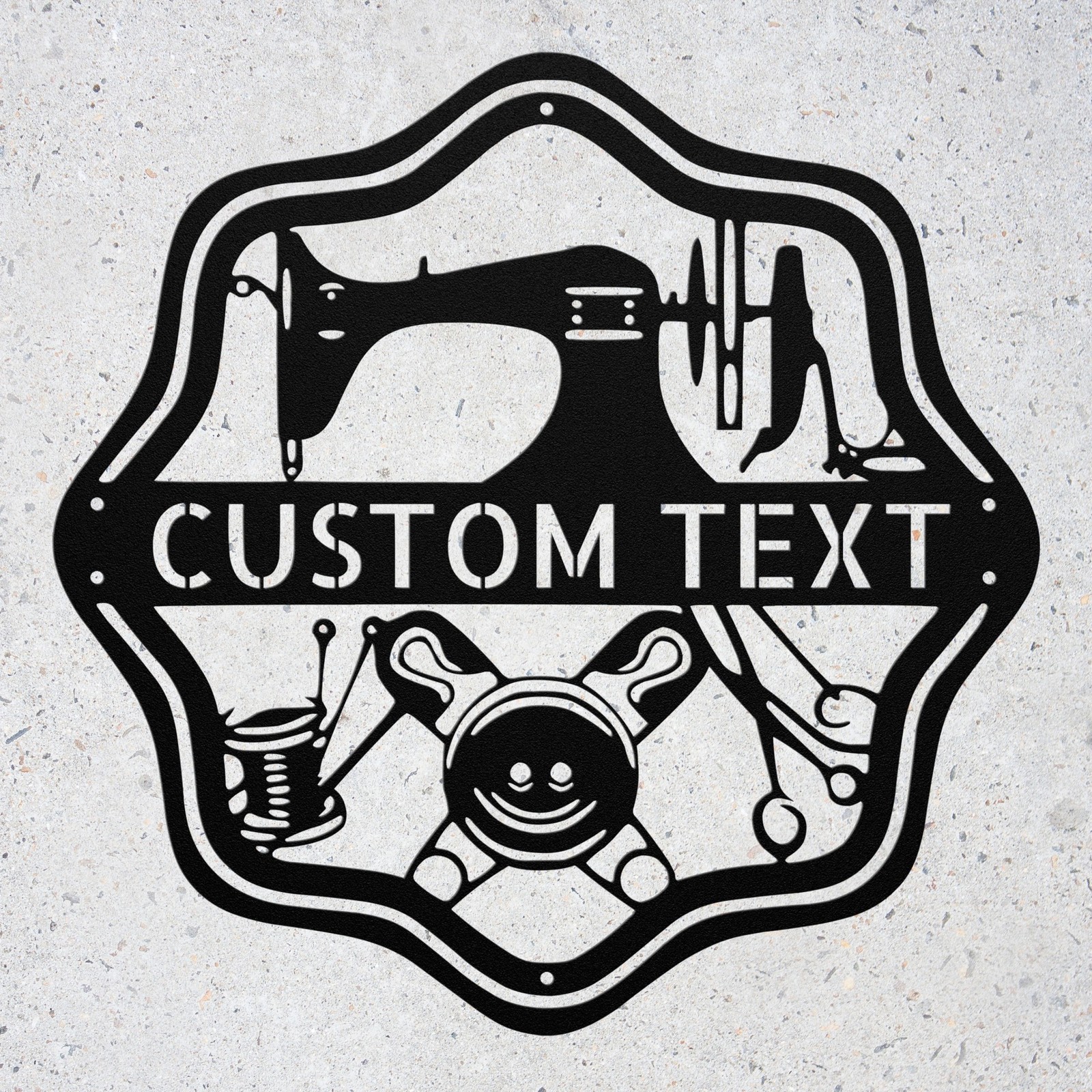 Custom Sewing Tools Metal Sign Personalized Wall Art Decor Gift for Sewers