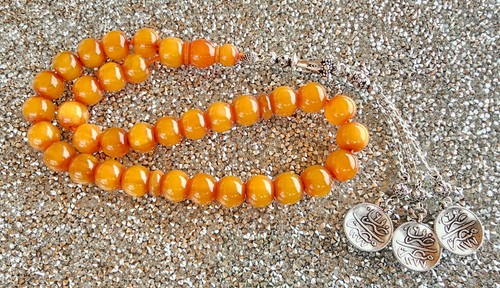 Amber bakelite Prayer Worry Beads Baga Subha Tasbih Tasbeeh مسبحة