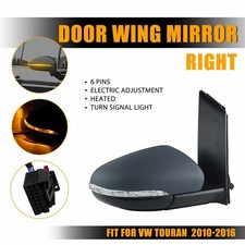 For VW Touran Door Wing Mirror Electric Primed Indicator Right Side 10-2015 1x