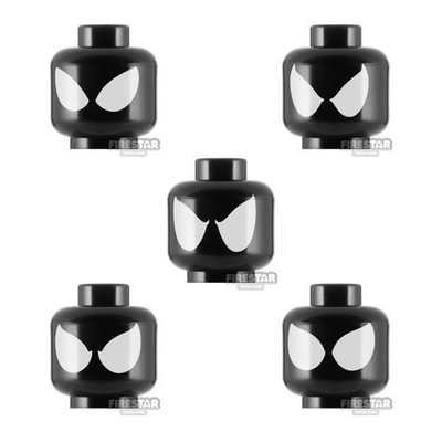 Firestar Symbiotes V1 Custom PAD Printed Heads SH 5 Pack for Minifigures