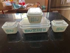 Vintage PYREX Amish Butterprint Refrigerator Dish Set 501, 502, 503 6pc Set
