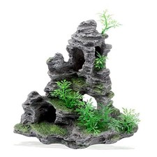 Aquarium Ornament Mountain Decor Stone Statue Rockery Cave Landscape for Fish