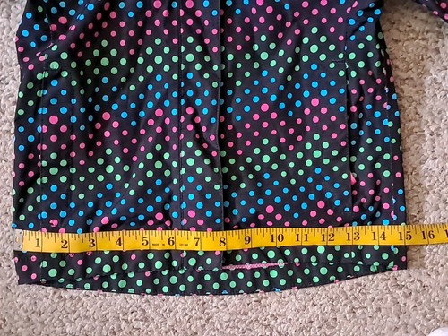 The North Face Rain Jacket Coat Lightweight Black W/ Polka Dots Girl's XS (6) - Picture 6 of 16
