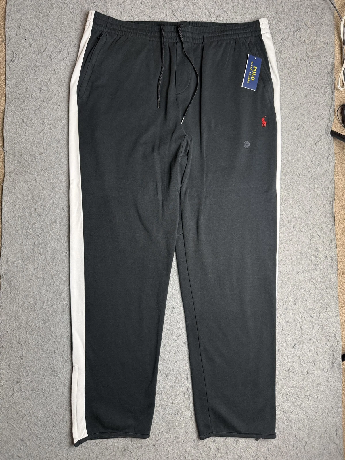Polo Ralph Lauren Core Replen Sweatpants Mens XLT Black Big Tall Side Stripe NWT