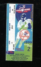1999 Baseball playoffs ALDS New York Yankees / Texas Rangers game 2 ticket stub