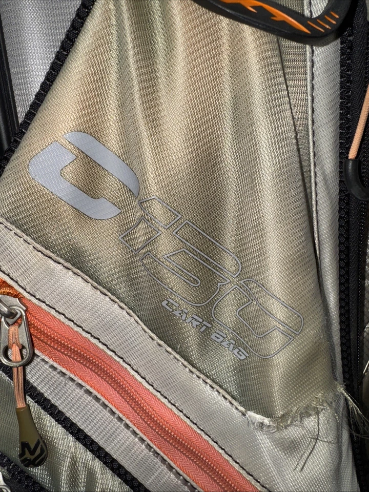 Bolsa de carro de golf SUN MOUNTAIN C130, 14 vías, naranja/gris, C-130 Foto 2 de 4