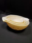 Vintage 1957 Pyrex Gooseberry Set of 4 Cinderella Nesting Mixing Bowls