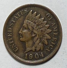 1904 indian head cent - nice strike