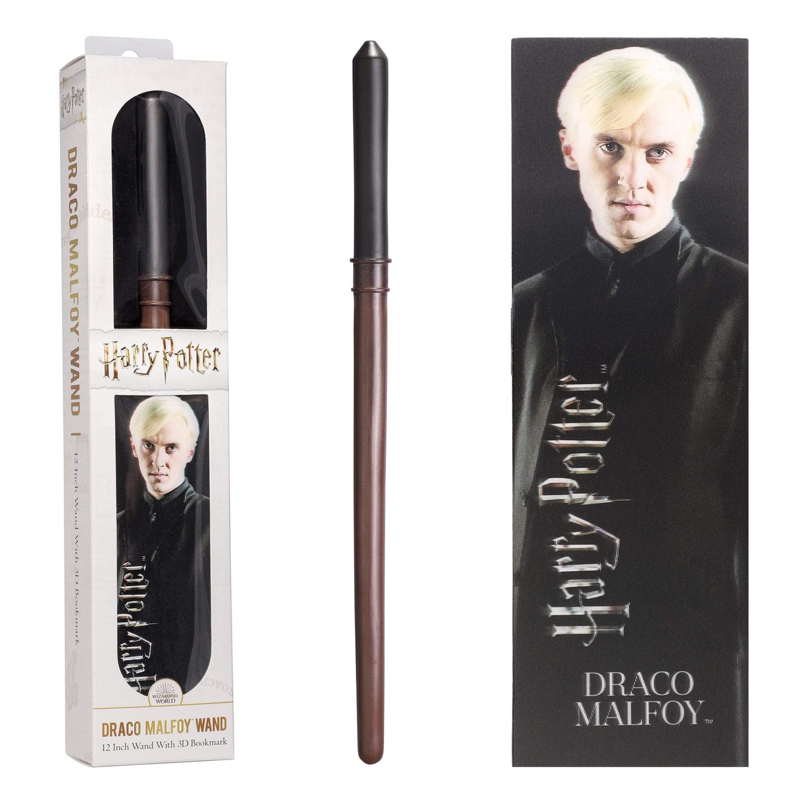 La Varita de PVC Draco Malfoy de Noble Collection y el Marcador prismático