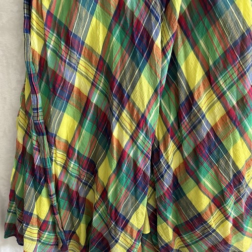 Ralph Lauren Black Label Kleid Gr. 10 Madras Wickeloptik ärmellos Fit & Flare lang - Bild 5 von 11