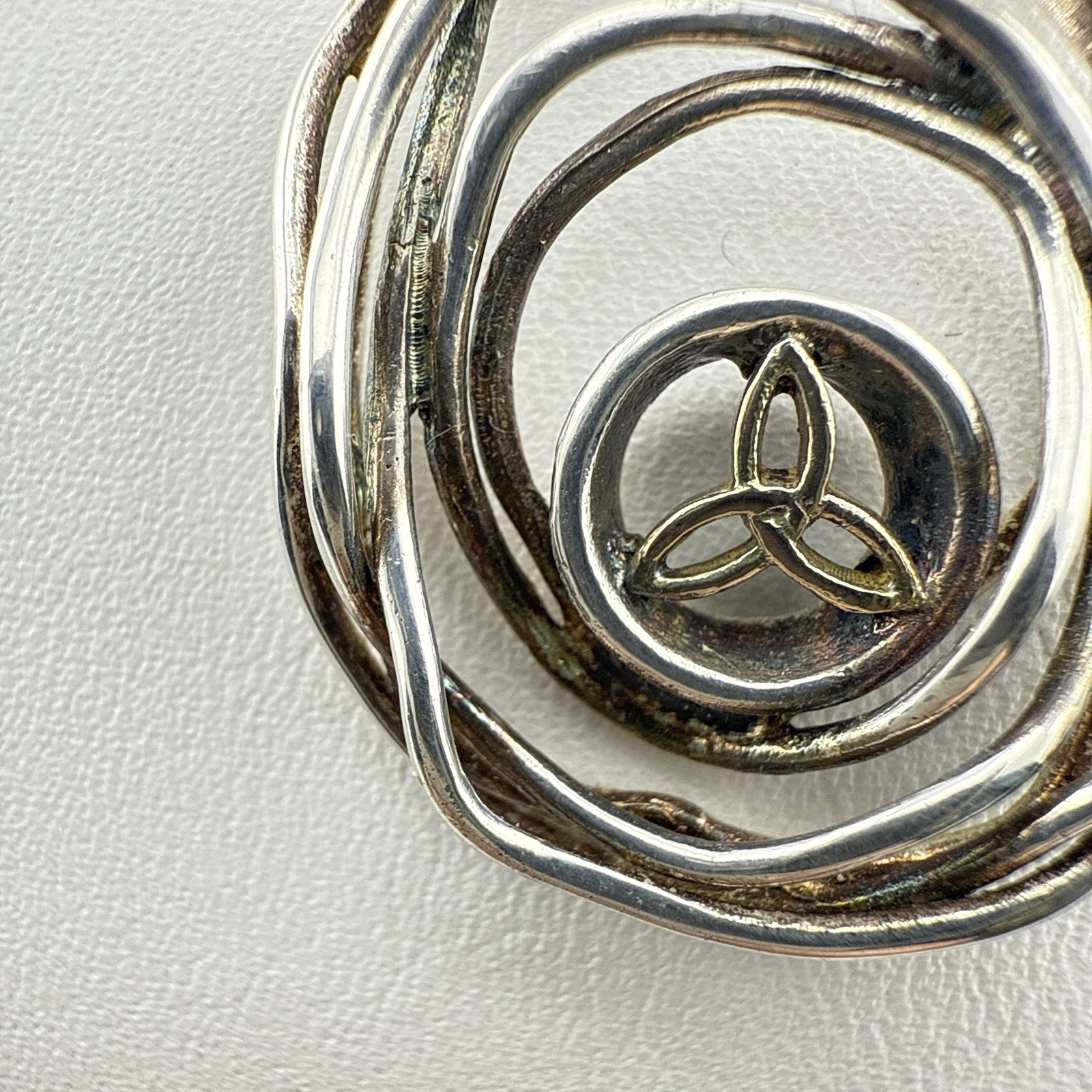 Keith Jack Necklace Celtic Cradle of Life Sterling Silver 10K Trinity Knot $290