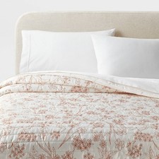 Full/Queen Satin Quilt Copper - Room Essentials: Midweight Sateen Coverlet,