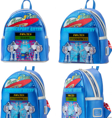 Loungefly Disney Pixar Toy Story Pizza Planet Buzz Woody GITD Movie Backpack NWT