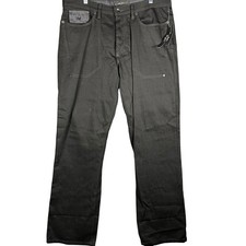Sean John Jeans Mens 36 Y2K Black Rain Wash Eagle Embroidered Denim Pants NWT