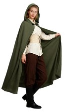 Medieval Hooded Cloak Renaissance Cape Costume Halloween Women Men Adult