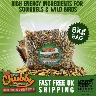 CHUBBY PET PRODUCTS Chubby Forest Feast Squirrel and Chipmunk Food Natural Seed & Nut Mix 5kg