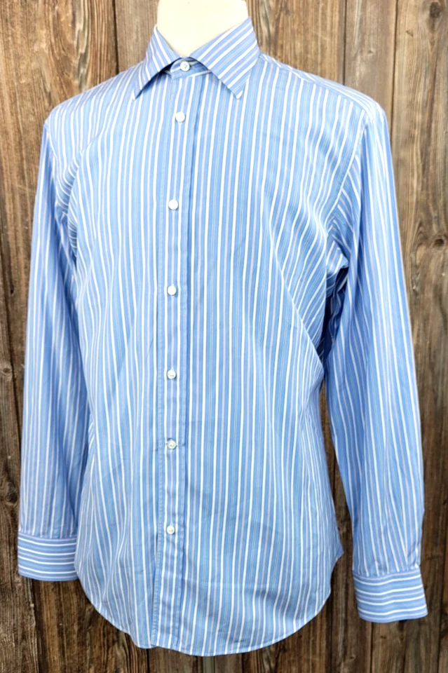 Camisa Fray For Bergdorf Goodman Abotonada Rayas Manga Larga Para Hombre 16/41 En muy buena condición Foto 3 de 4