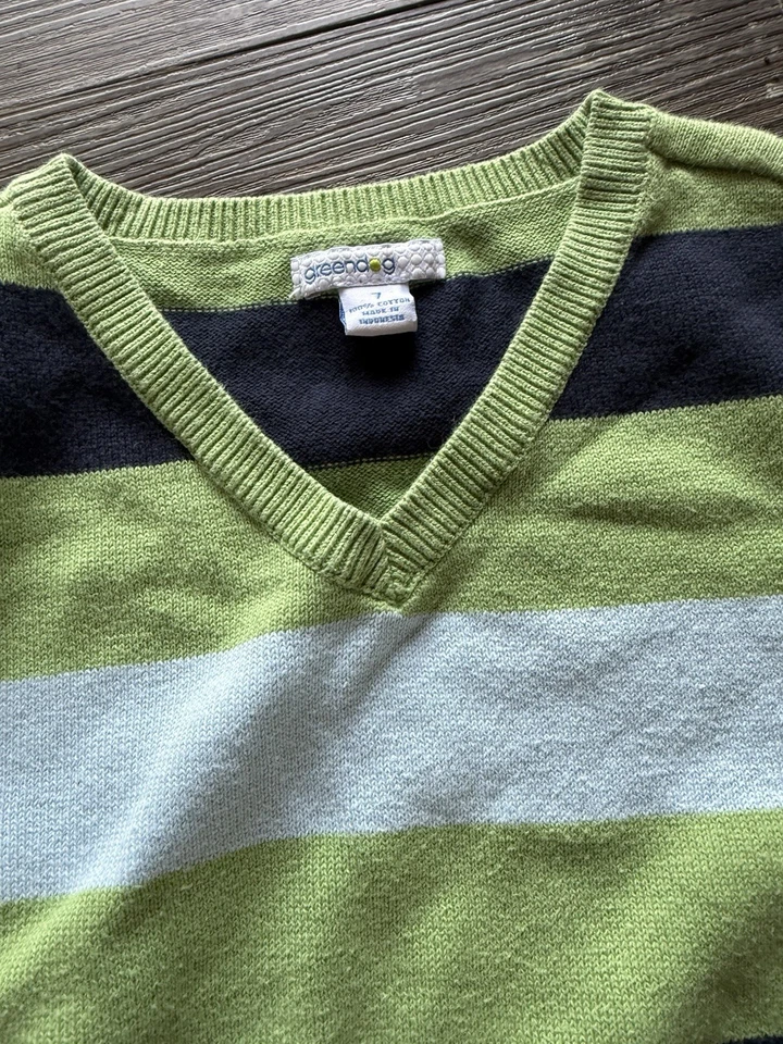 Chicos Talla 7 GreenDog Ligero Suéter Chaleco Vestir Vacaciones Foto 2 de 2
