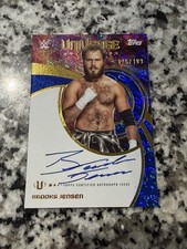 2025 Topps WWE Universe Brooks Jensen Blue Pulse /199 Auto #UNA-BJE