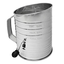 Norpro 5-Cup Stainless Steel Crank Flour Sifter