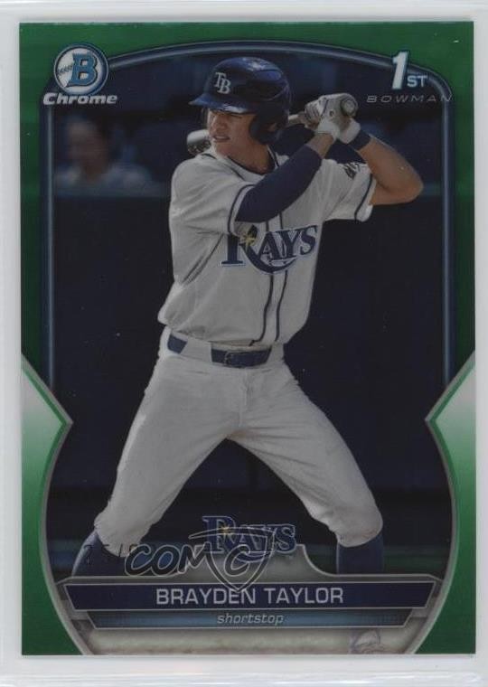 2023 Bowman Draft Chrome Green Refractor 25/99 Brayden Taylor #BDC-60 0w27