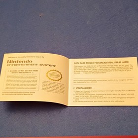 Data East Side Pocket Manual Booklet for Nintendo NES, English