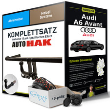 Für AUDI A6 Avant Typ C8, 4A5 Anhängerkupplung abnehmbar +eSatz 13pol 18- Set