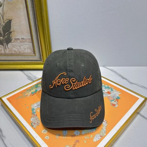 Acne Studios Washed Baseball Cap Street Trend Adjustable Buckle Closure