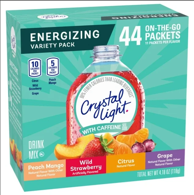 Pacote de variedades energizantes Crystal Light, pacotes on-the-go de 44 ct - Imagem 4 de 4