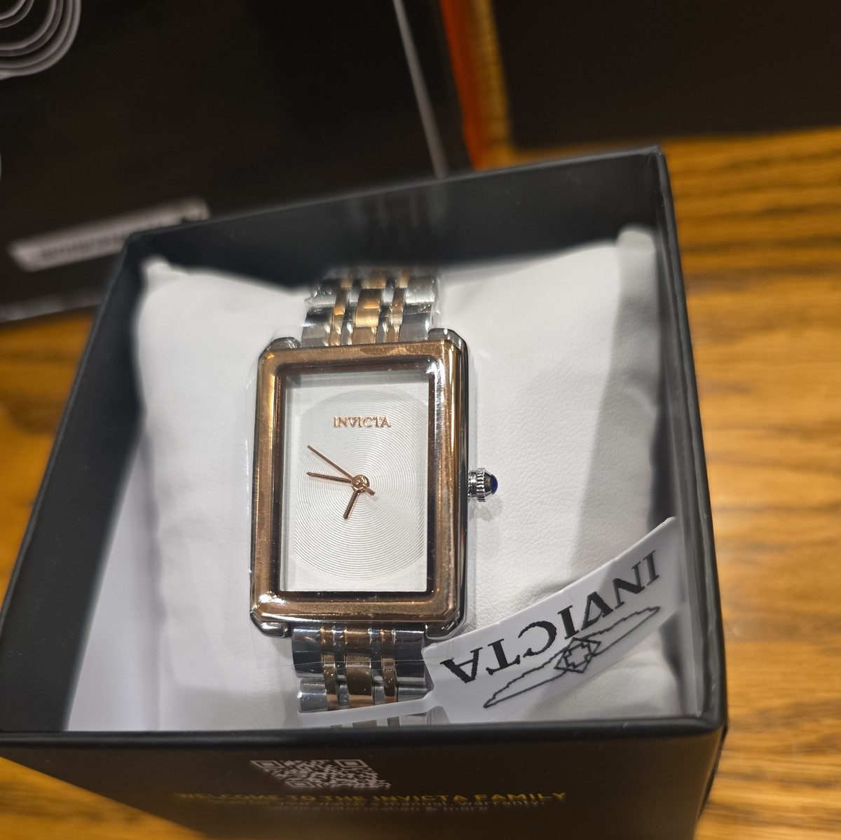 Invicta Wildflower Princess Women Rose Gold Silver Two Tone Rectangle Watch NIB Invicta Wildflower Princess Women main image 2