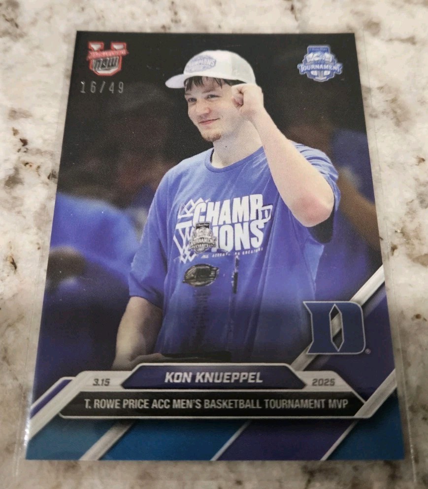 2024-25 Topps Bowman U Now #86 Kon Knueppel Duke Blue Devils BLUE 16/49 ACC MVP
